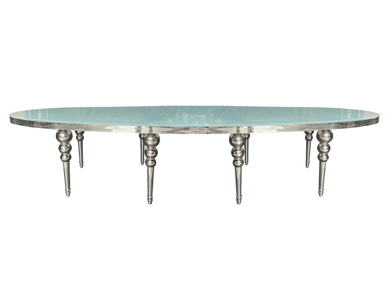 Silver Oval Washington Table
