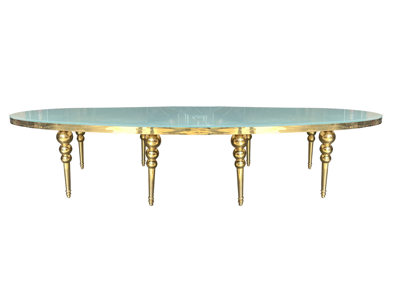 Gold Oval Washington Table