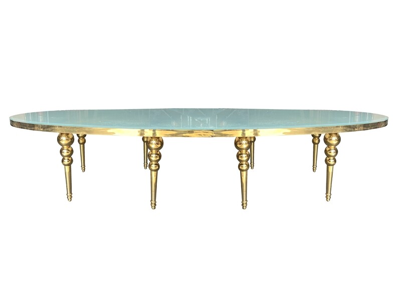 Gold Oval Washington Table