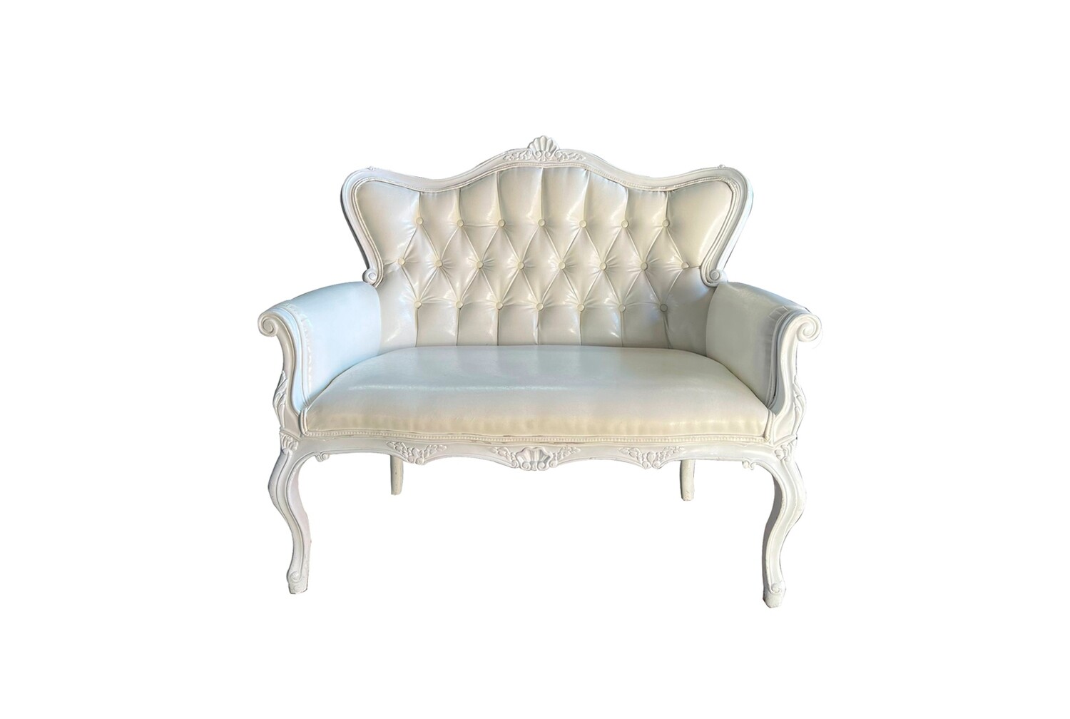 White Vintage Love Seat