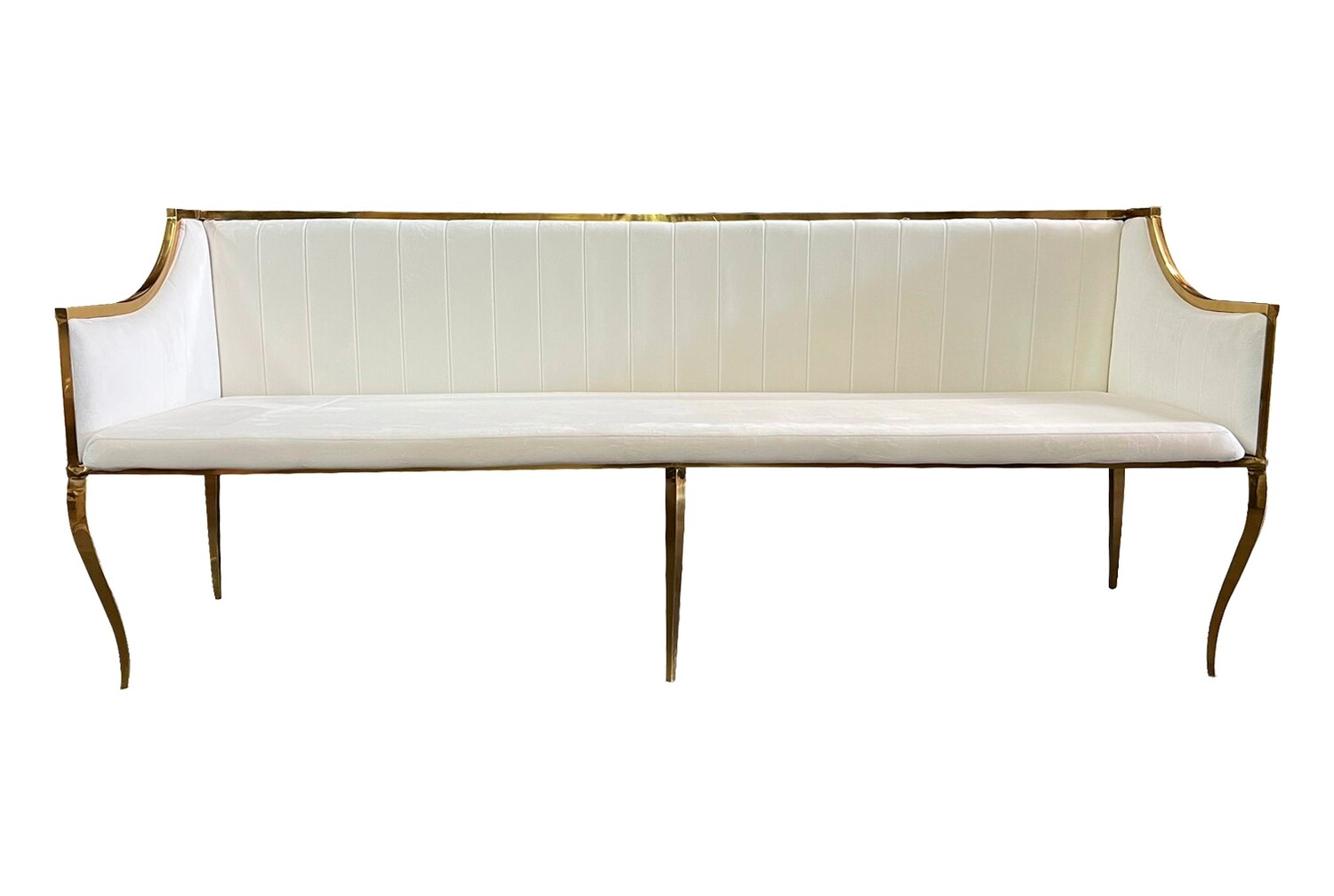 8ft Ivory Gold Frame Electra Sofa
