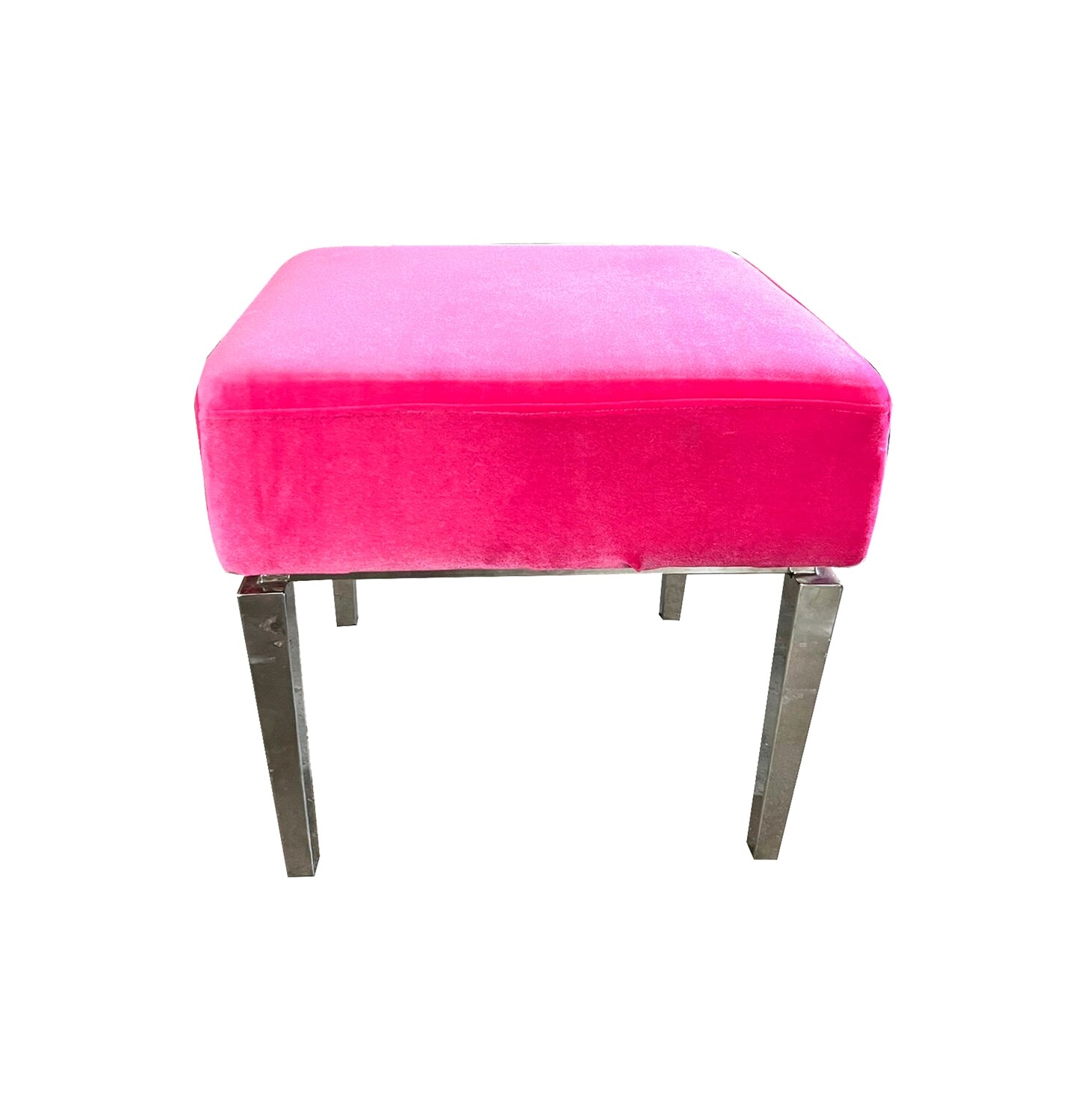 Square Ottoman Collection w/Silver Legs