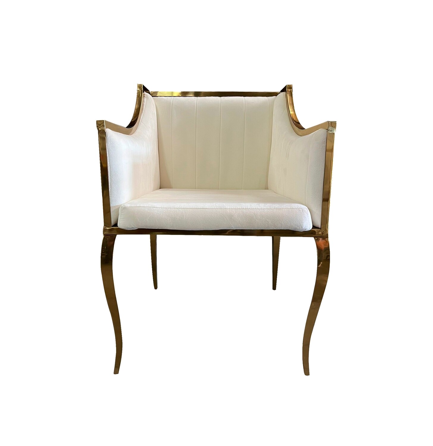 Ivory Gold Frame Electra Armchair