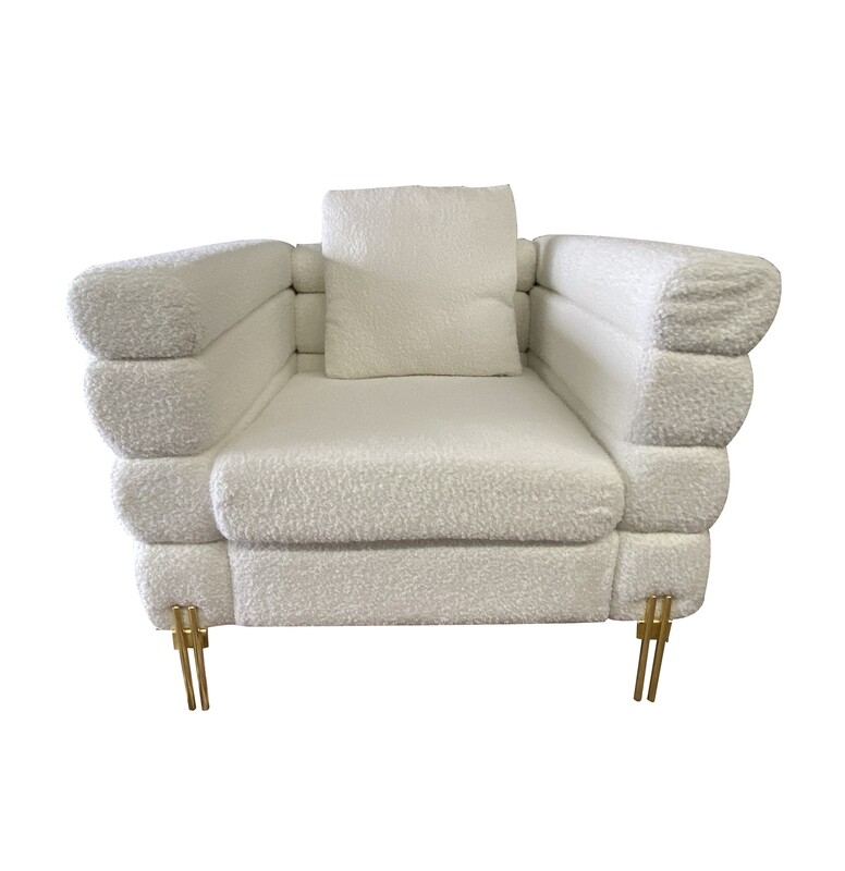 Off-White Boucle Armchair