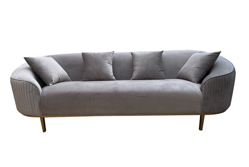 Grey Pleated Sofa