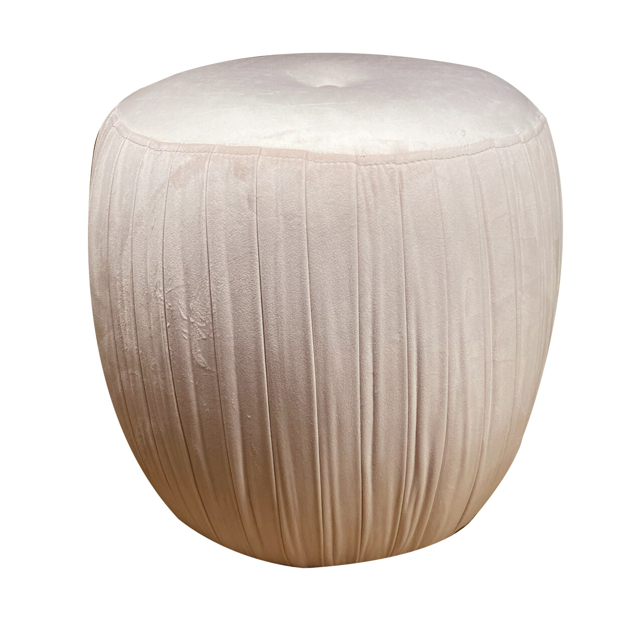 Blush Pleated Ottoman
