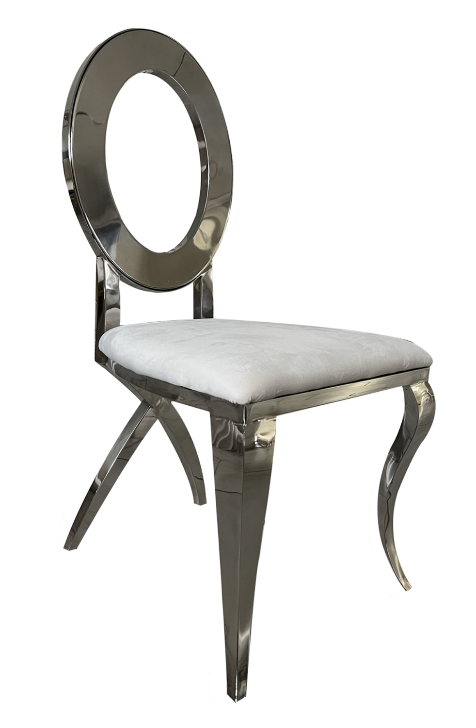 Silver O-Chair w/ X-Legs