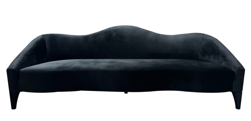 8ft Black Manhattan Sofa
