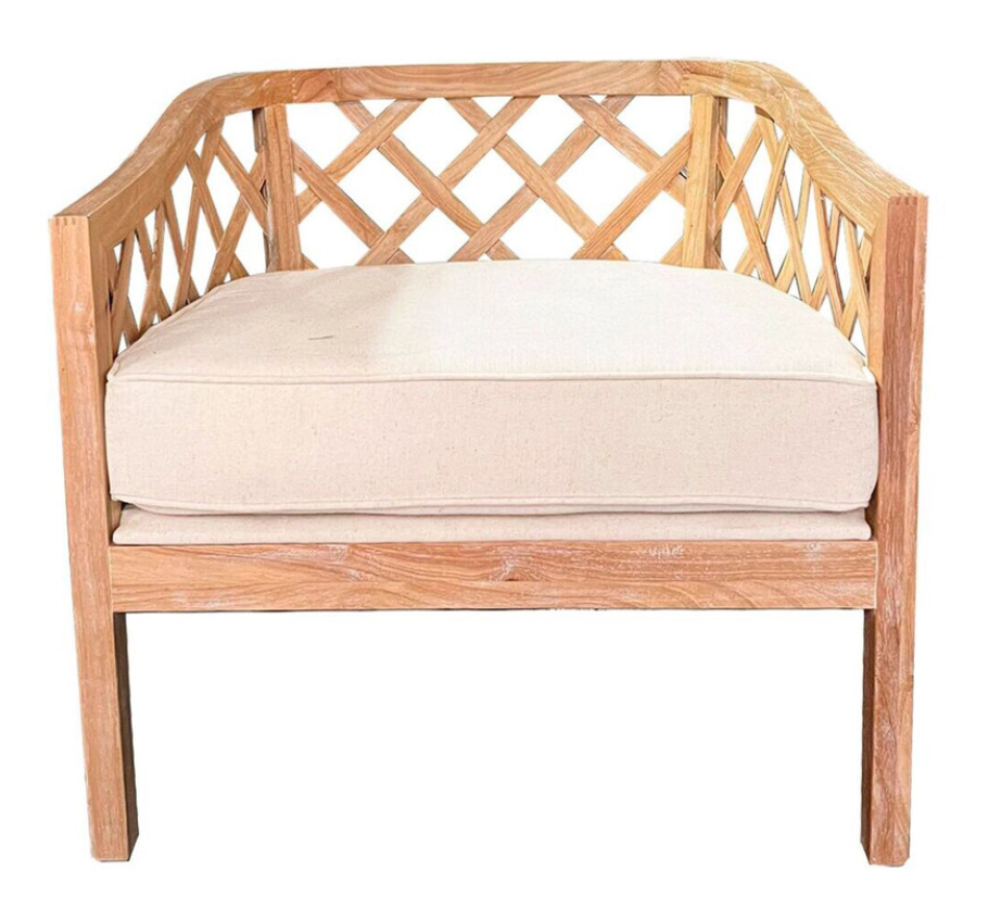 Lattice Wood Arm Chair