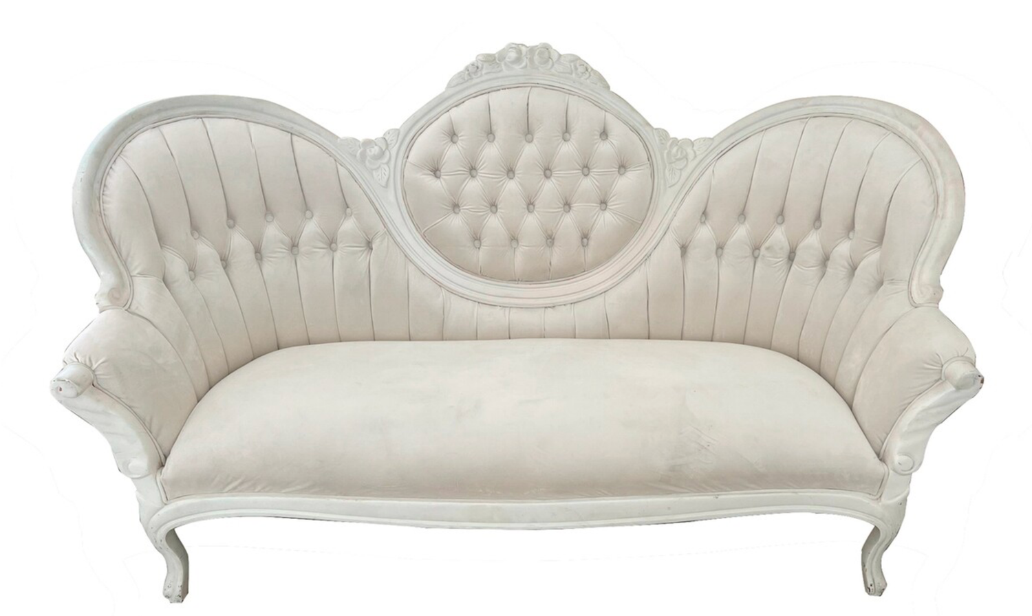 8ft Ivory Princess Sofa
