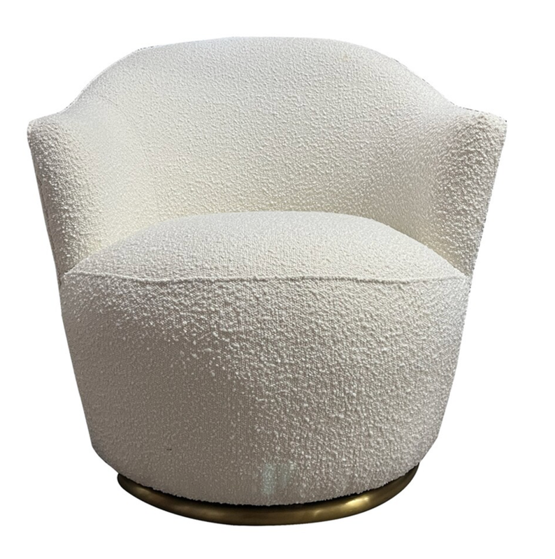 Ivory Boucle Armchair