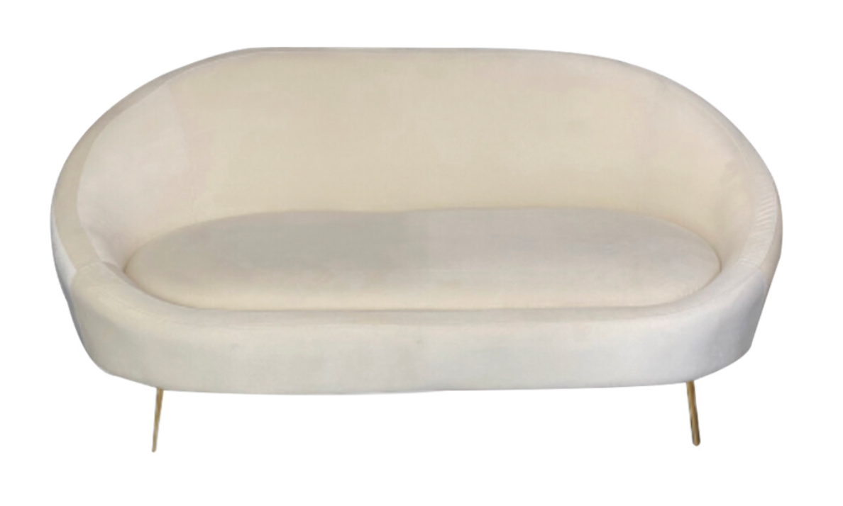 Ivory Retro Loveseat
