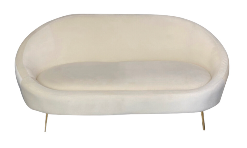 Ivory Retro Loveseat