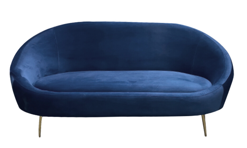 Navy Retro Loveseat