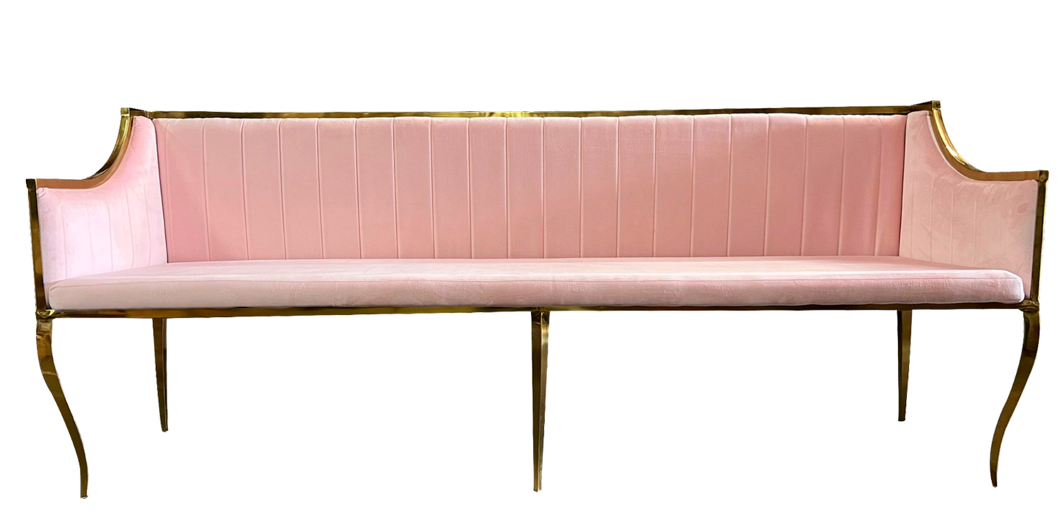 8ft Blush Gold Frame Electra Sofa