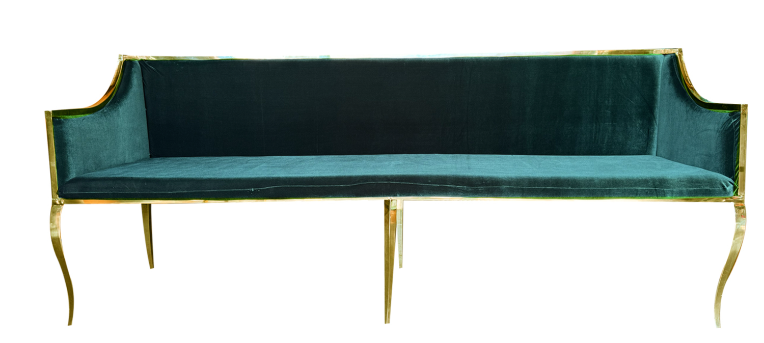 8ft Emerald Gold Frame Electra Sofa
