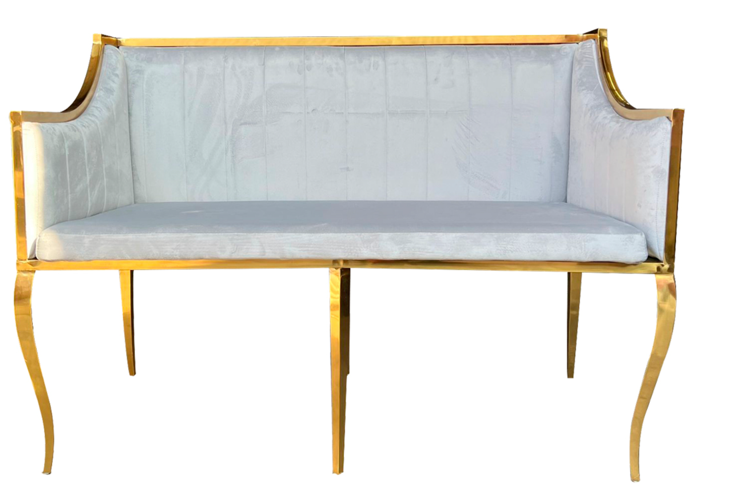 Grey Gold Frame Electra Loveseat
