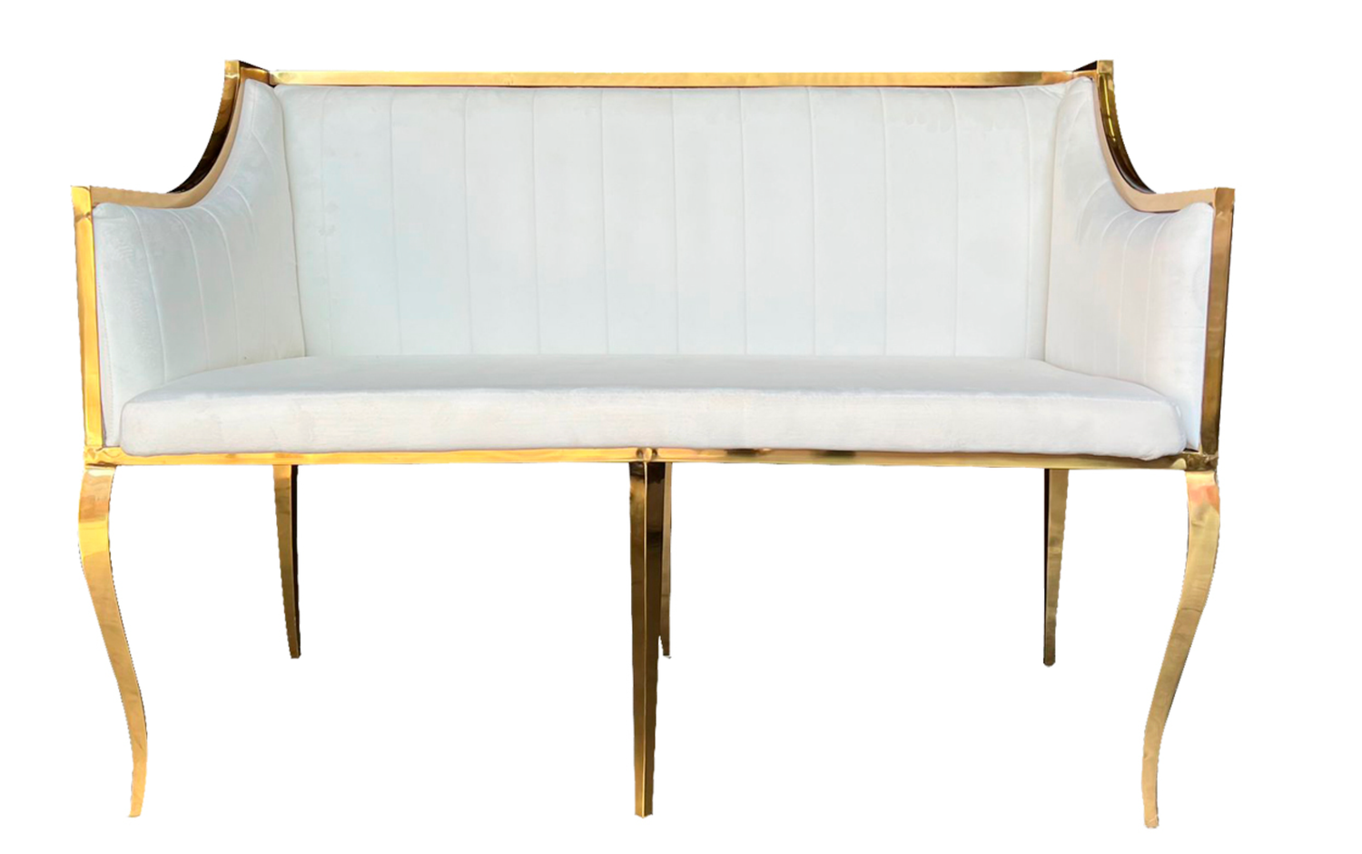 Ivory Gold Frame Electra Loveseat