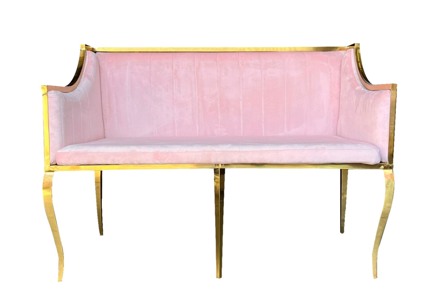 Blush Gold Frame Electra Loveseat