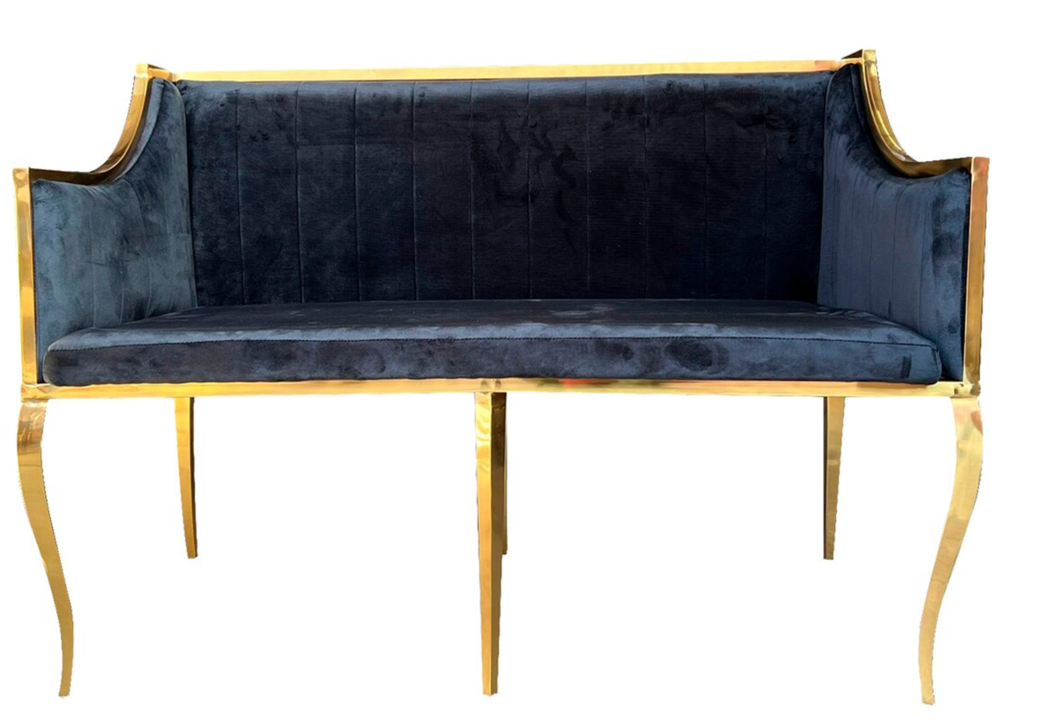 Black Gold Frame Electra Loveseat