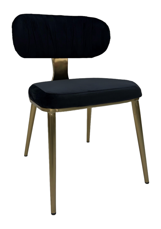 Black Pleated Bella Chair