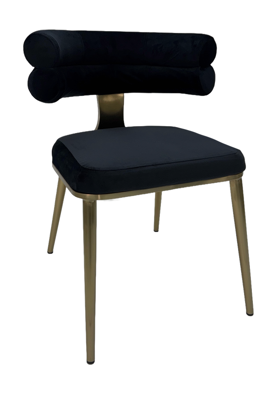 Black Curved Bella Chair