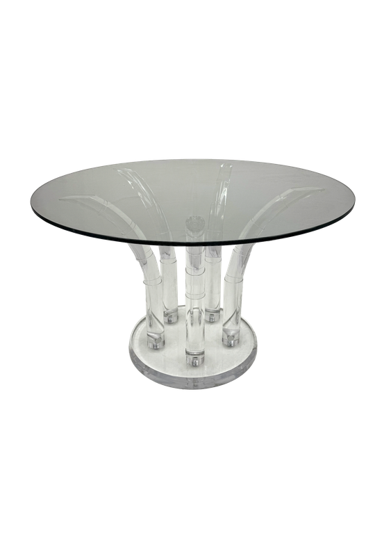 Clear Palm Coffee Table