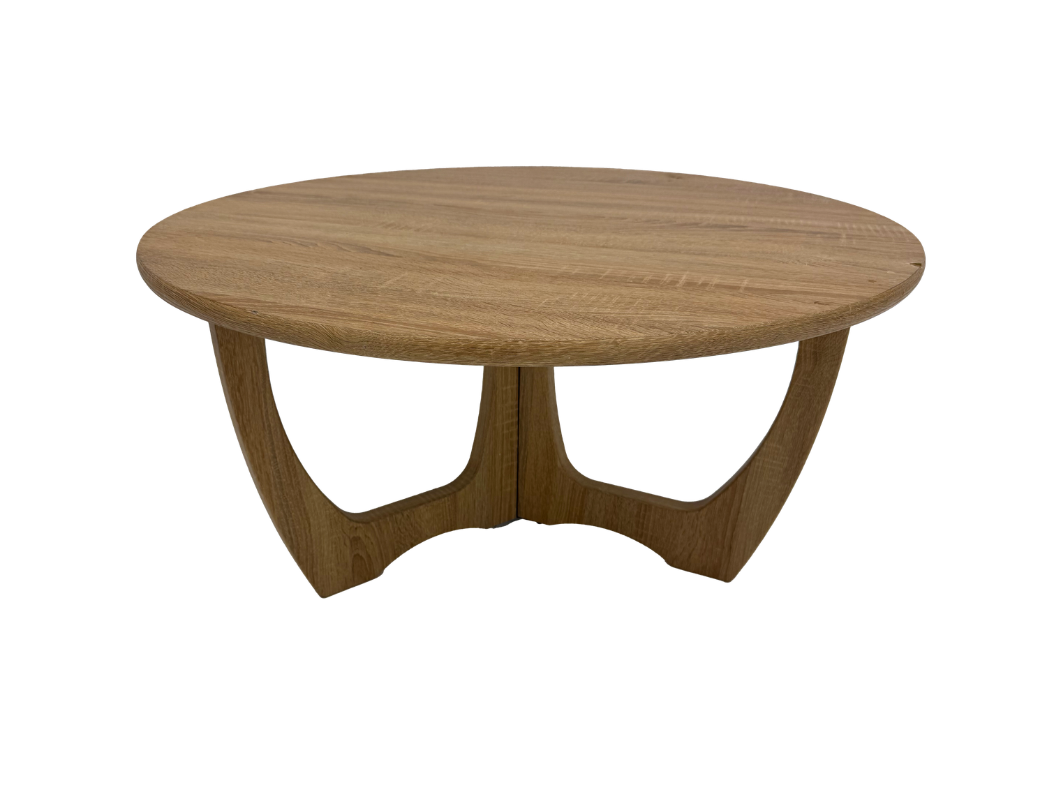 Mid Century Natural Round Coffee Table