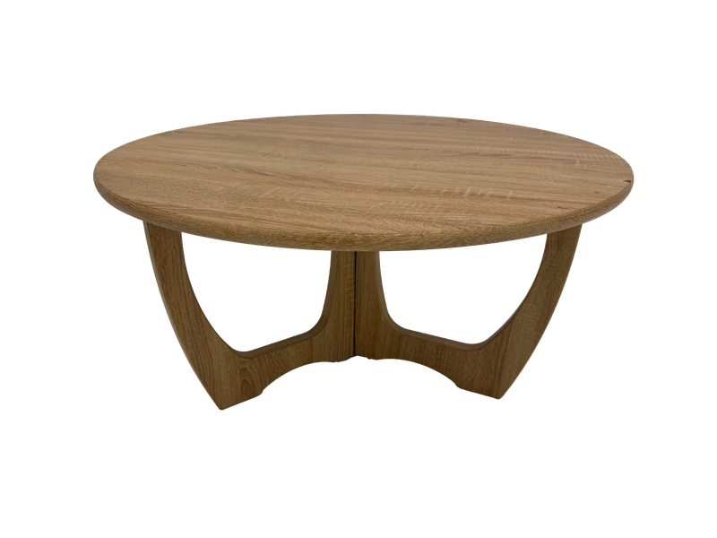 Mid Century Natural Round Coffee Table