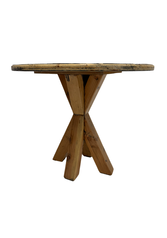 Low Rustic Wood Cocktail Table