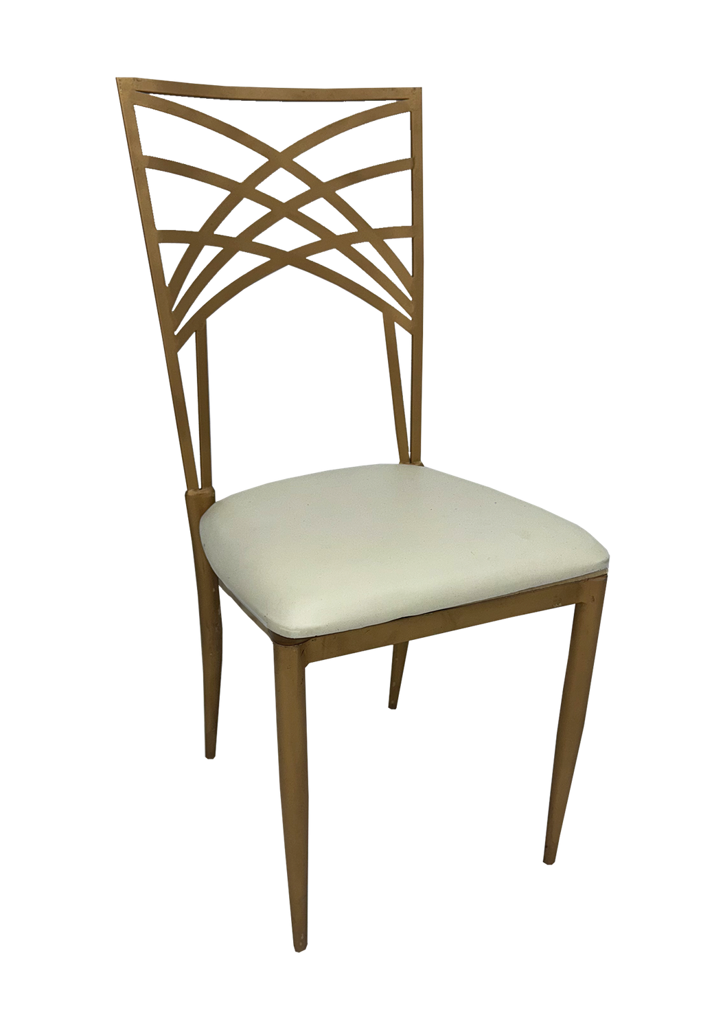 Gold Cross Back Chair