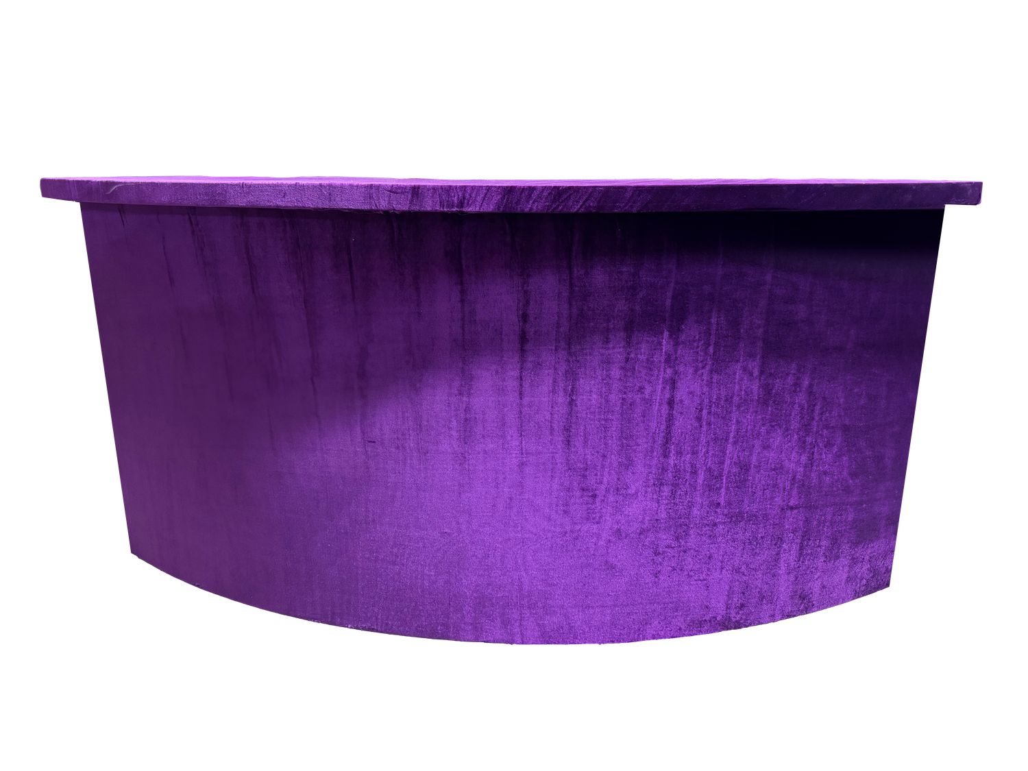 8ft Serpentine Custom Made Velvet Wrapped Bar