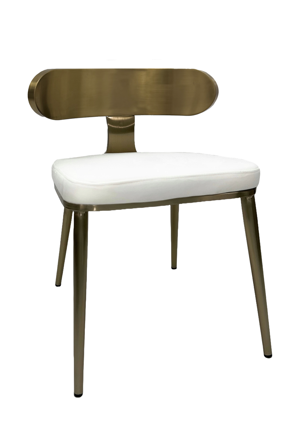 Gold Bella Chair with Ivory Cushion