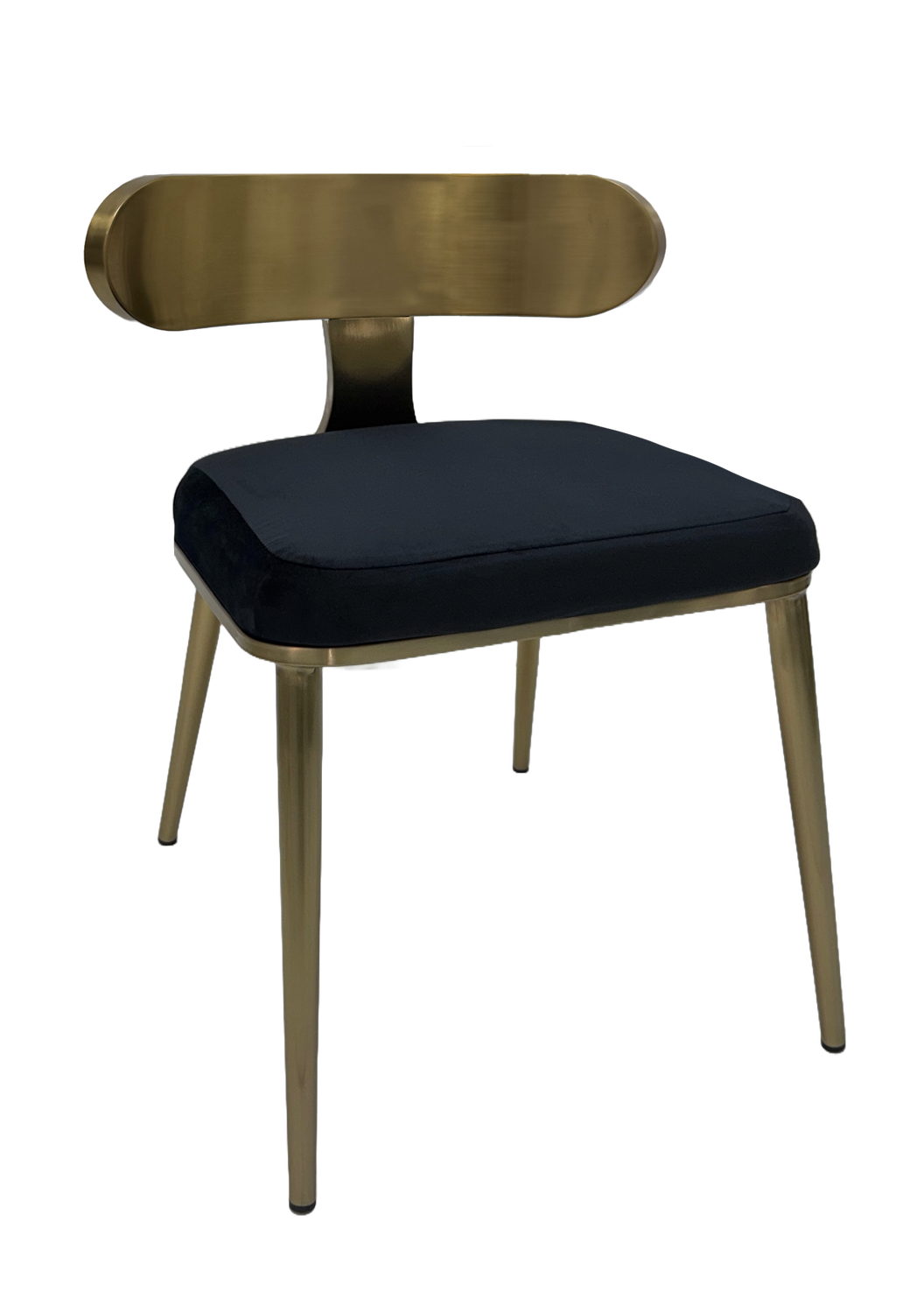 Gold Bella Chair with Black Cushion