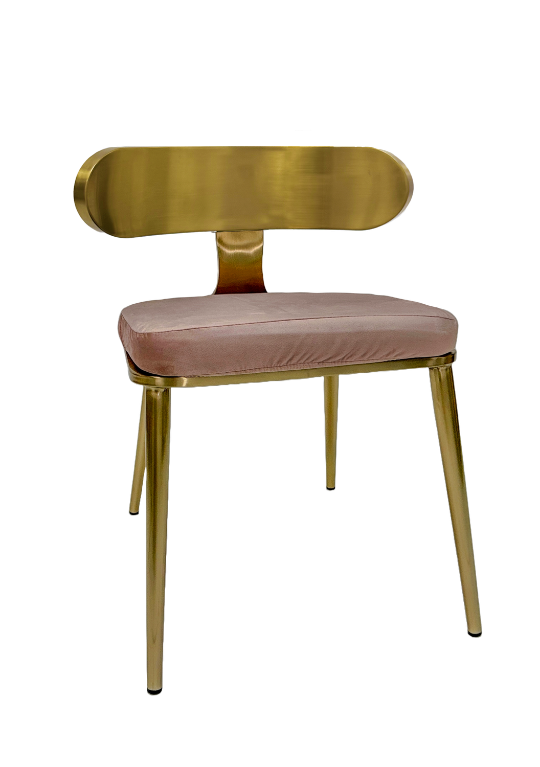 Gold Bella Chair with Blush Cushion