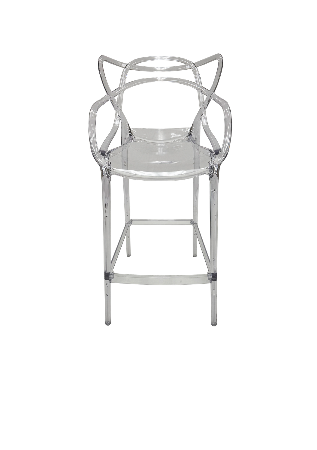 Clear Wavy Barstool