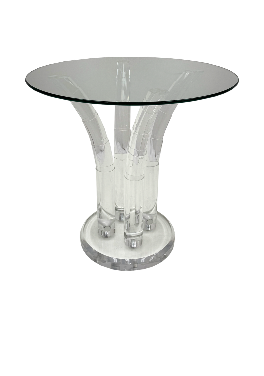Low Clear Palm Cocktail Table