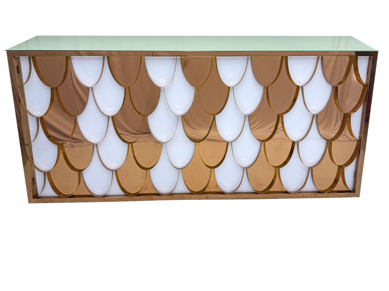8ft Rose Gold Shell Bar