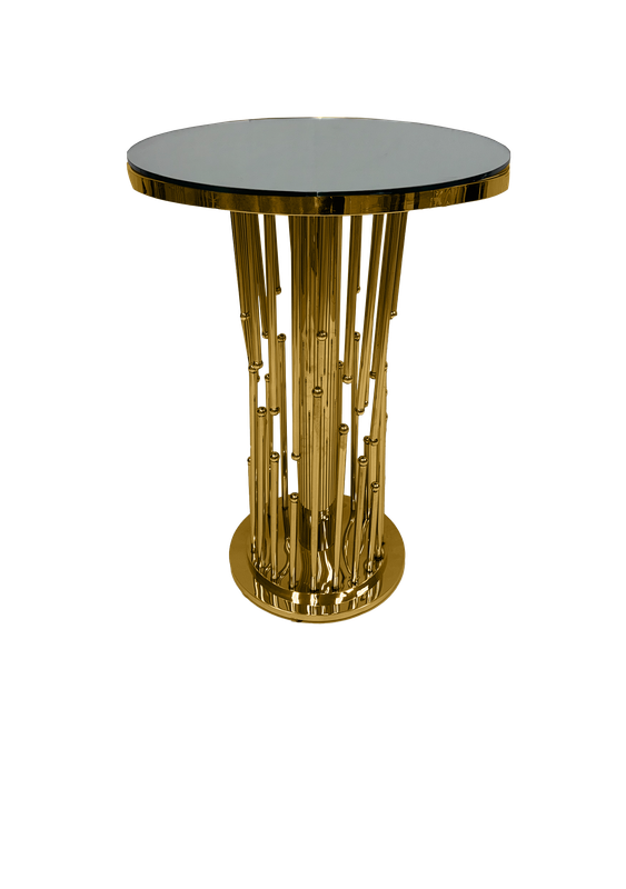 High Gold Metallic Chandelier Cocktail Table