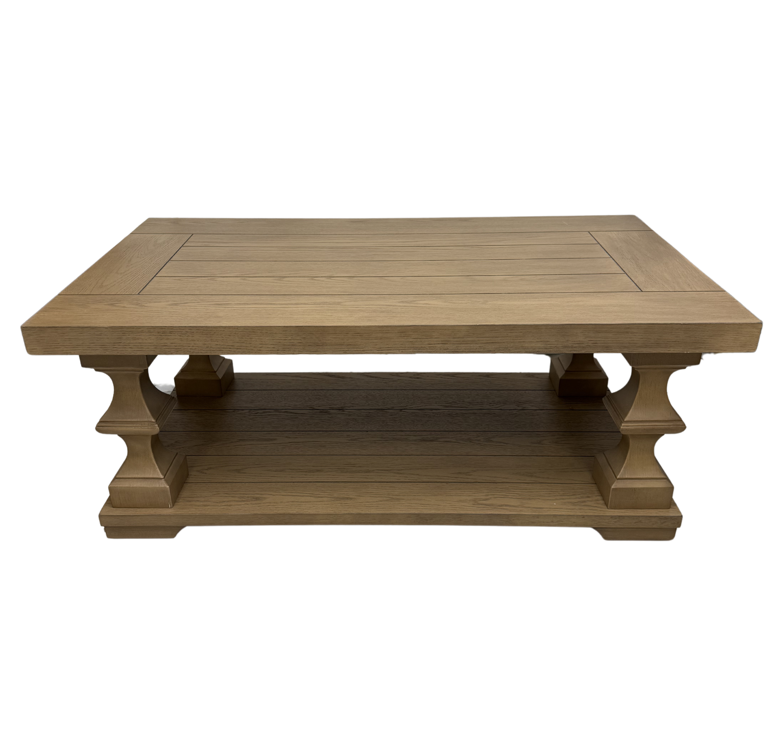 Natural Pedestal Coffee Table