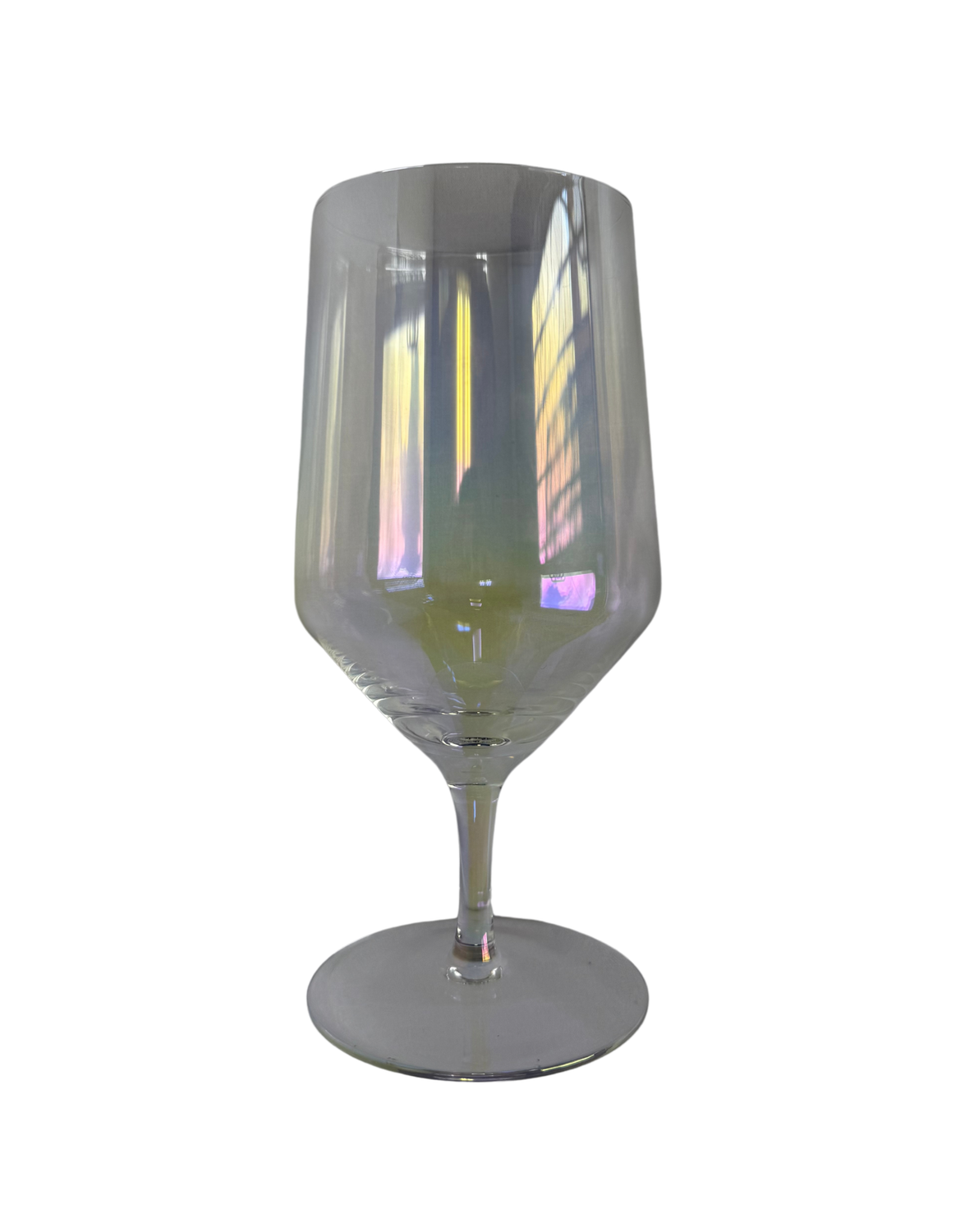 Rainbow Glass Water Goblet