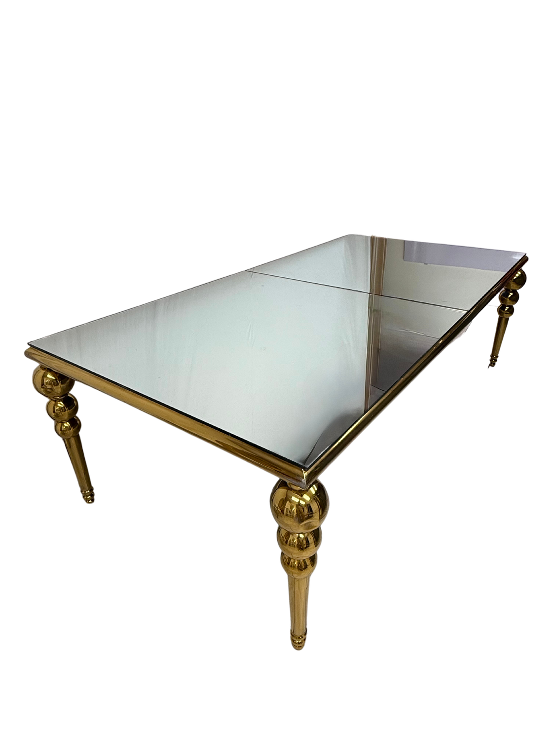 4x8ft Gold Washington Table w/ Bubble Legs