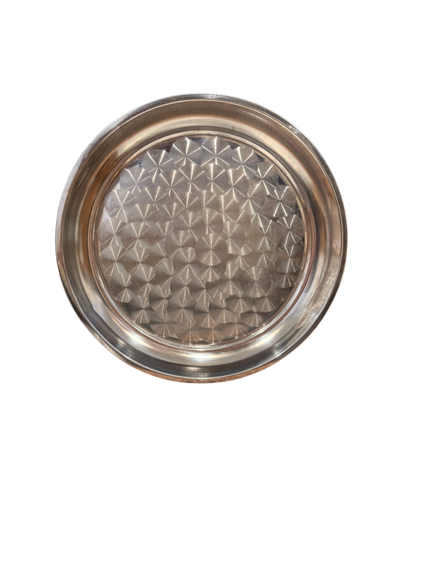 18 Inch Silver Round Tray