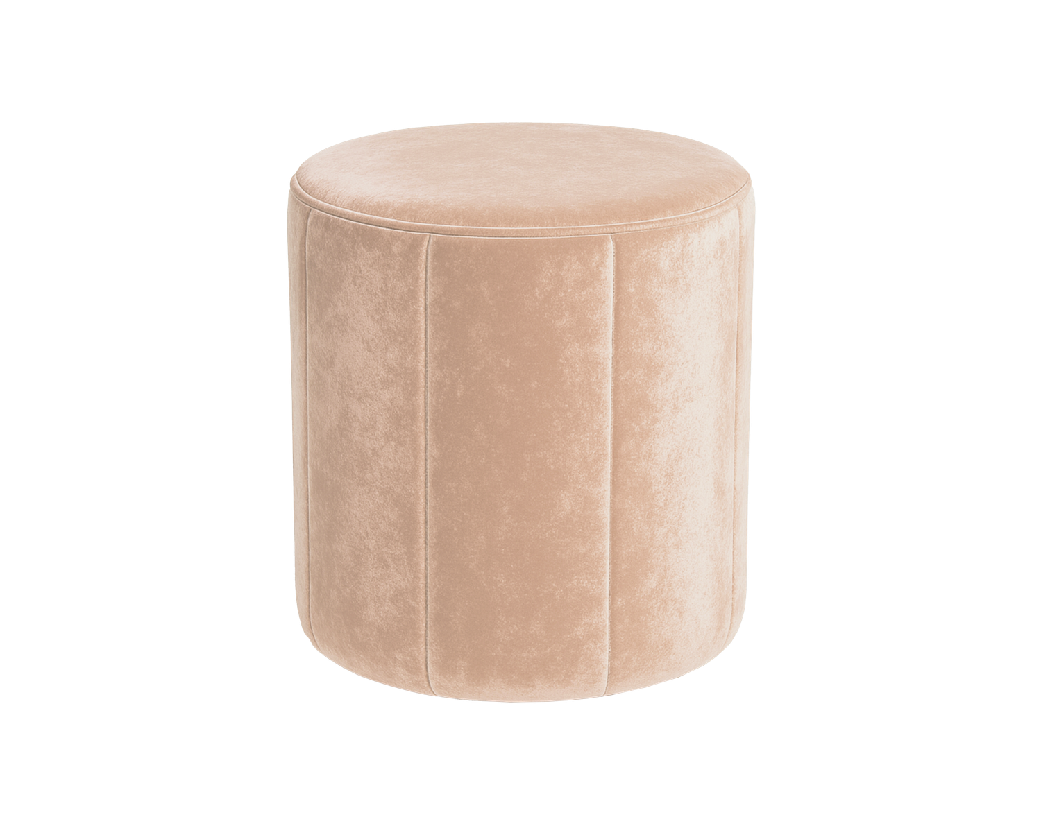 Cream Velvet Ottoman