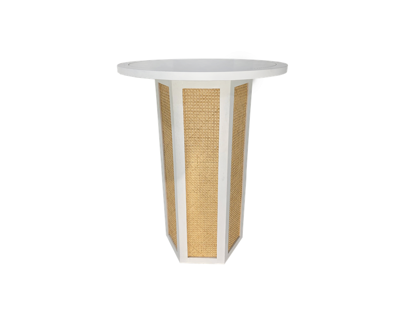 White Boho Barstool