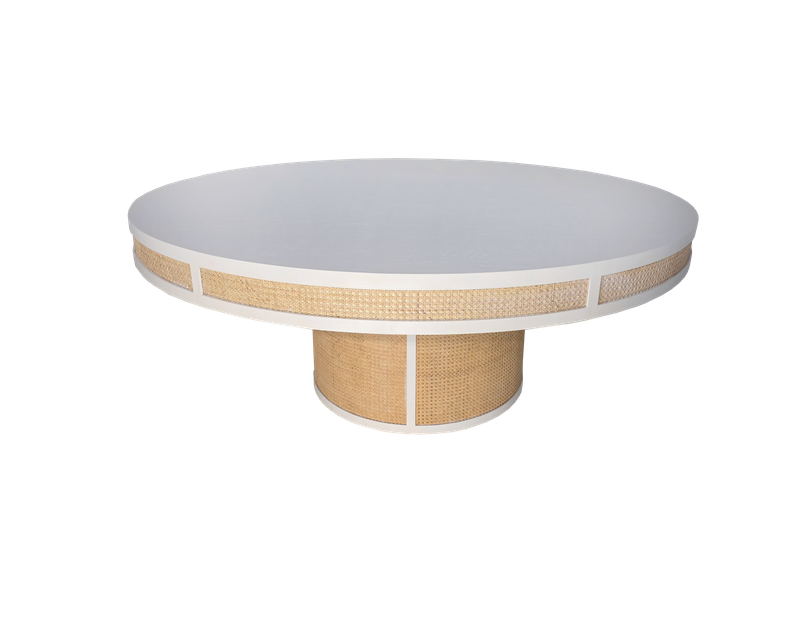 Round White Boho Table