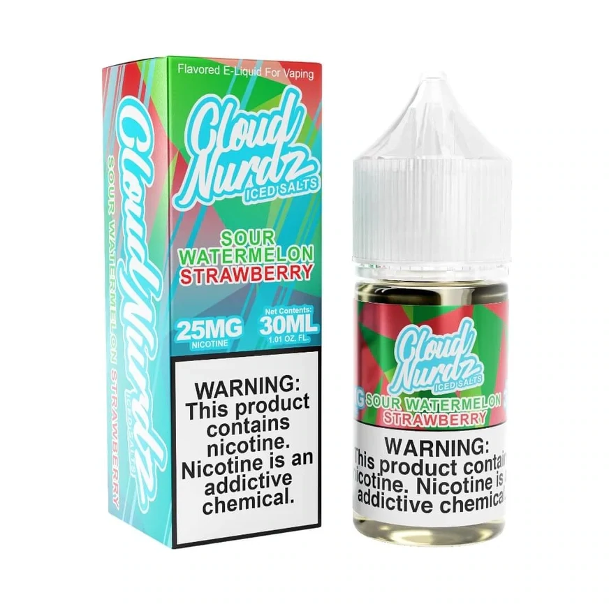 Cloud Nurdz Salts | Sour Watermelon Strawberry Ice
