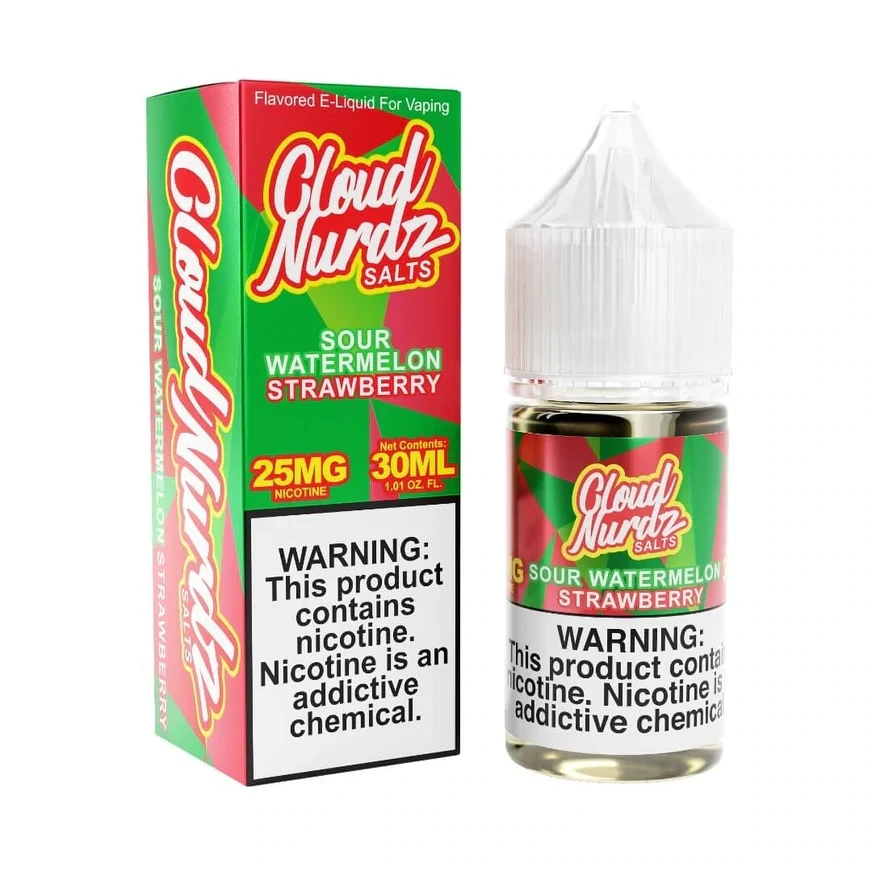 Cloud Nurdz Salts | Sour Watermelon Strawberry 