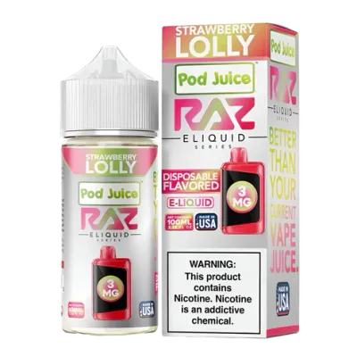 Pod Juice x Raz | Strawberry Lolly