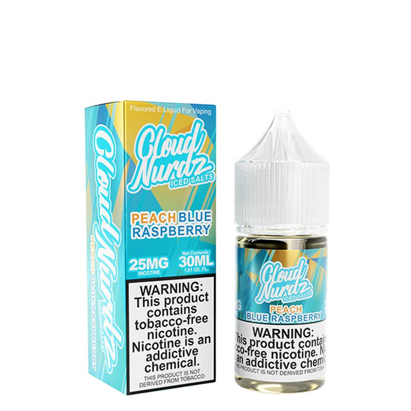 Cloud Nurdz Salts | Peach Blue Raspberry Ice